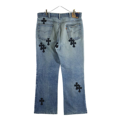 Chrome Hearts Vntg Jean Blu Orng Tab Washed with Cross Pants Indigo Black — view 2