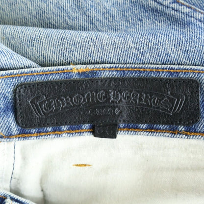 Chrome Hearts Vntg Jean Blu Orng Tab Washed with Cross Pants Indigo Black — view 7
