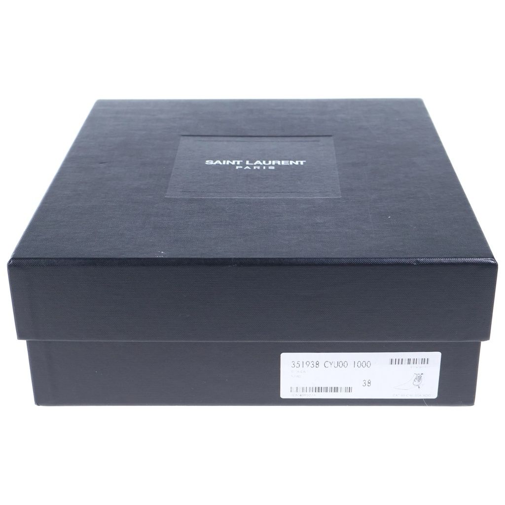 Saint Laurent Paris Leather Side Gore Pointed Toe Stiletto Heels Boots Black — view 7