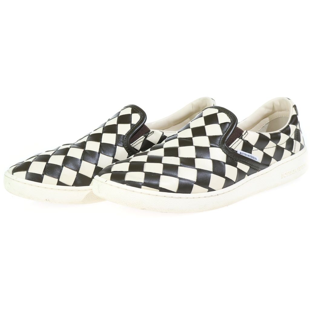 Bottega Veneta Sawyer Sneakers Intrecciato Slip-on Low-Top Sneakers Black White — view 2