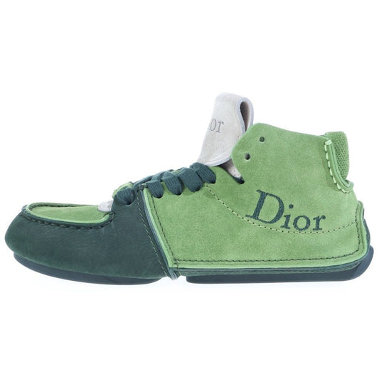 Dior Roadie Leather Low Cut Boots Green