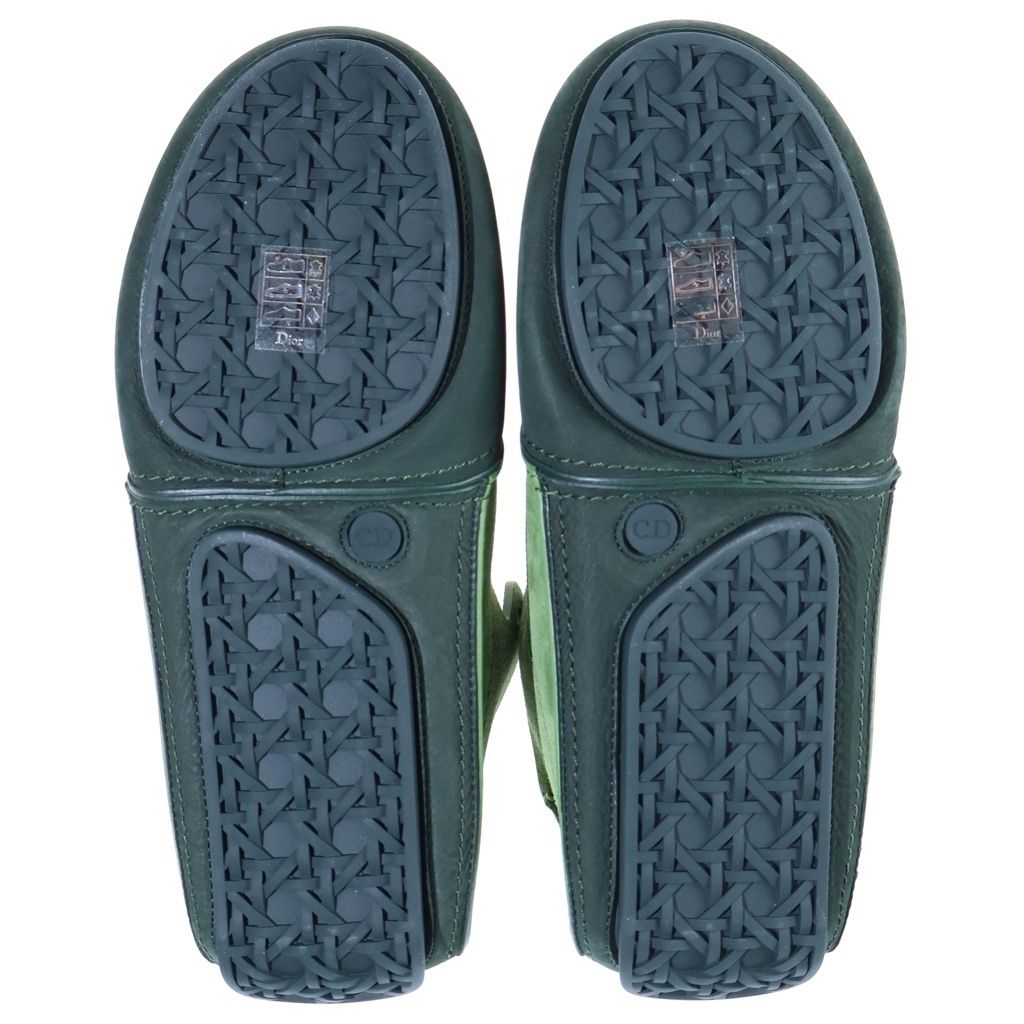 Dior Roadie Leather Low Cut Boots Green — view 5