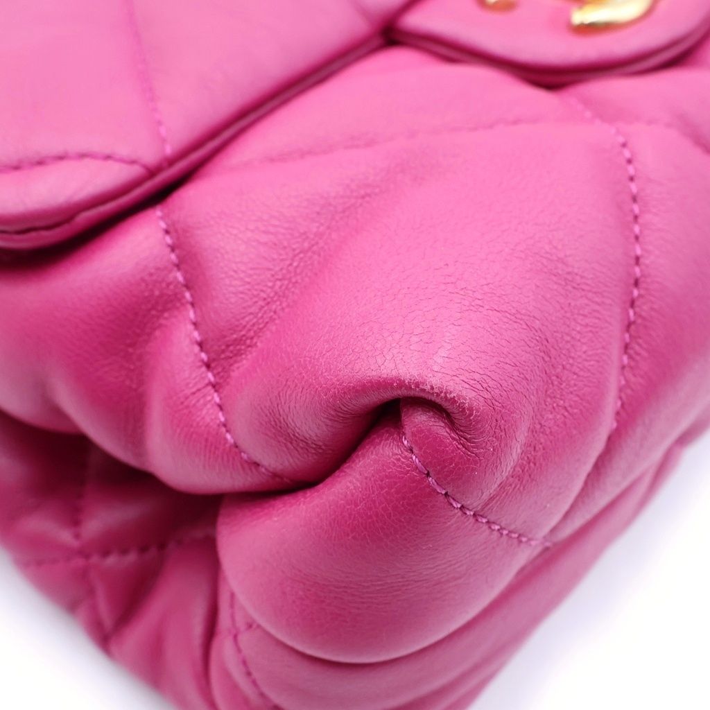 Chanel Quilted Small Flap Chain Shoulder Bag Pink Lambskin GD Plate — view 6