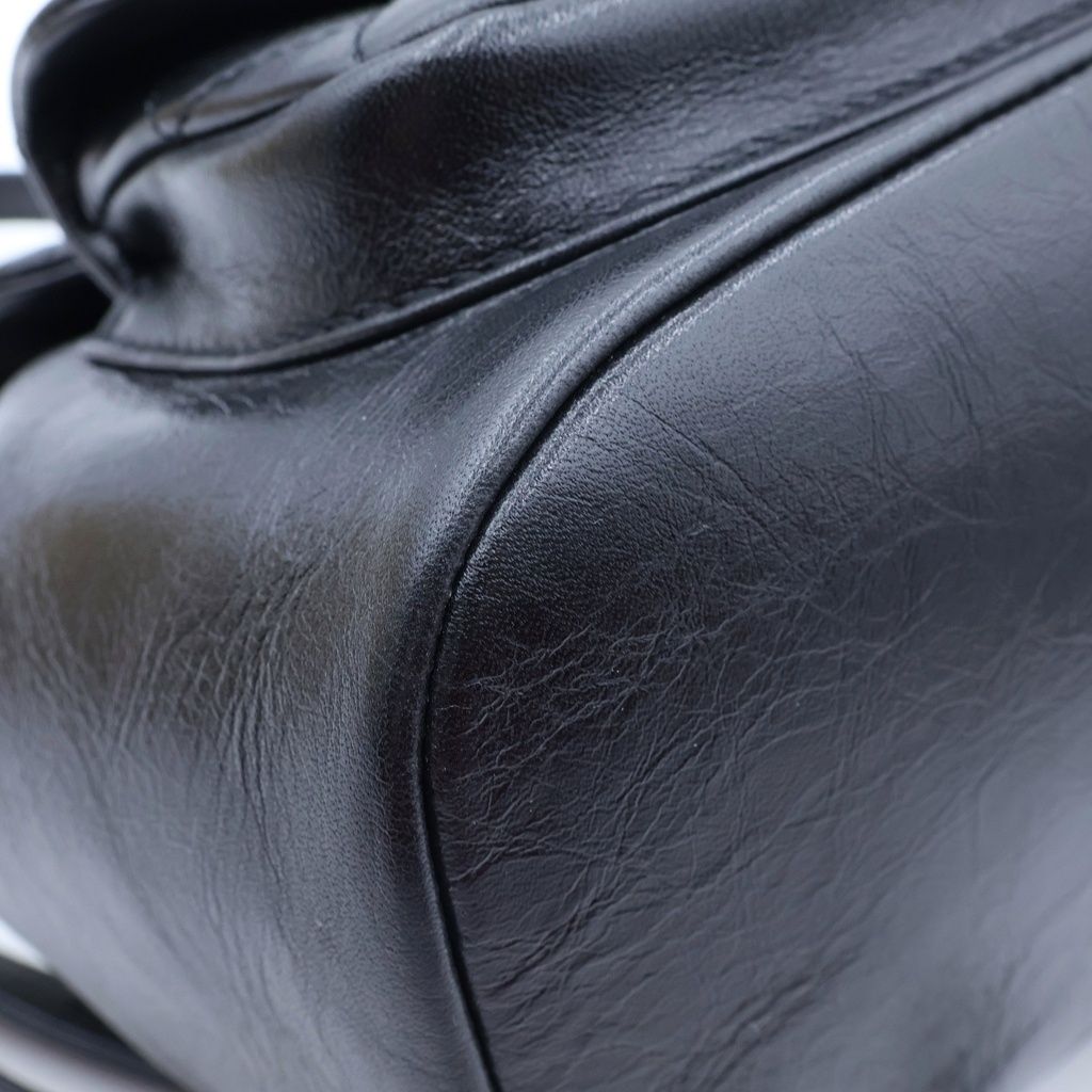 Chanel Quilted Small Backpack Leather CC Logo Black — view 6