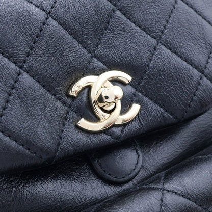 Chanel Quilted Small Backpack Leather CC Logo Black — view 7