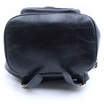 Chanel Quilted Small Backpack Leather CC Logo Black — view 4