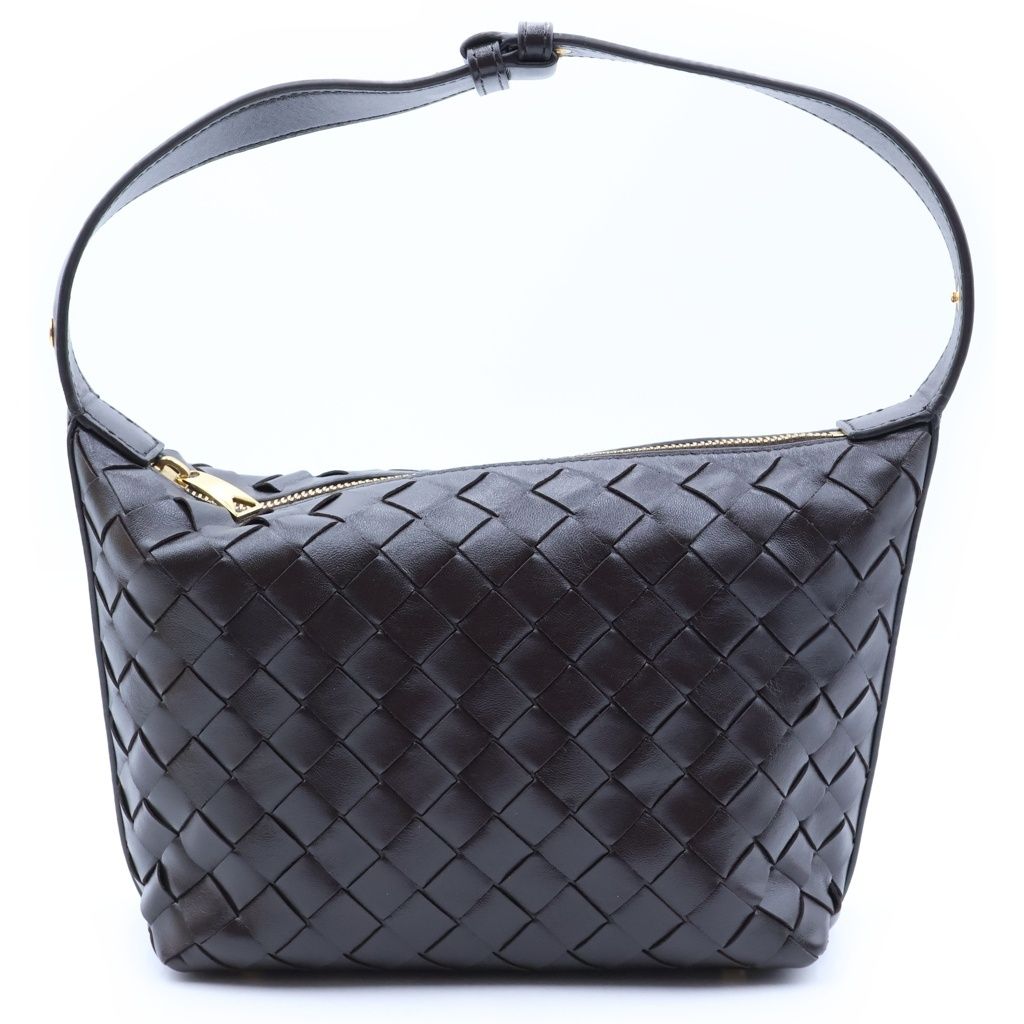Bottega Veneta Intrecciato Wallace Handbag Brown Calfskin