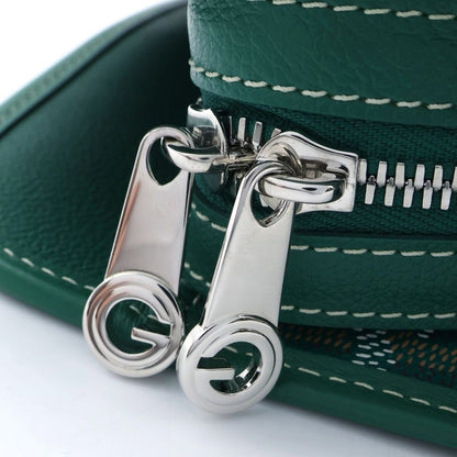 Goyard Burgundy Handbag Green Leather — view 6