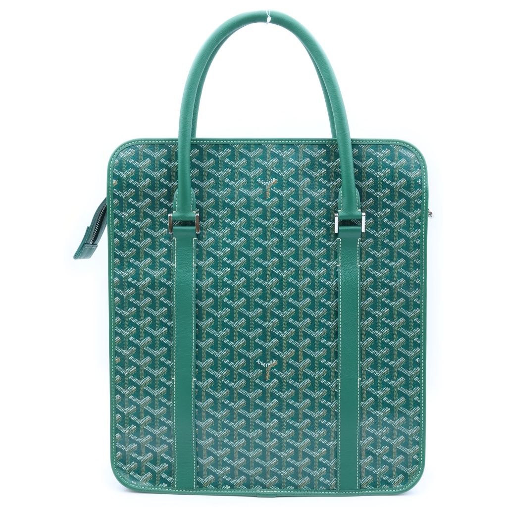 Goyard Burgundy Handbag Green Leather — view 2