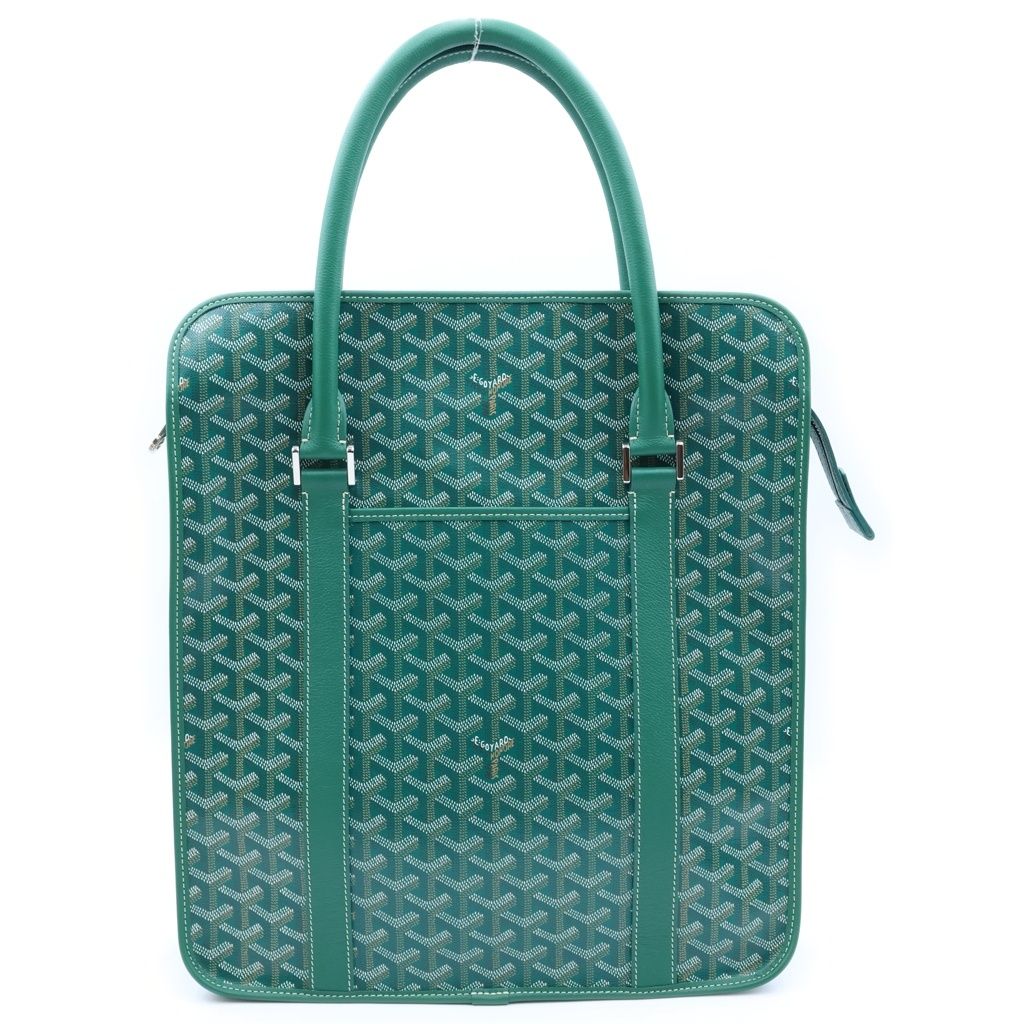 Goyard Burgundy Handbag Green Leather