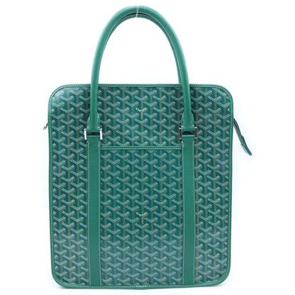 Goyard Burgundy Handbag Green Leather