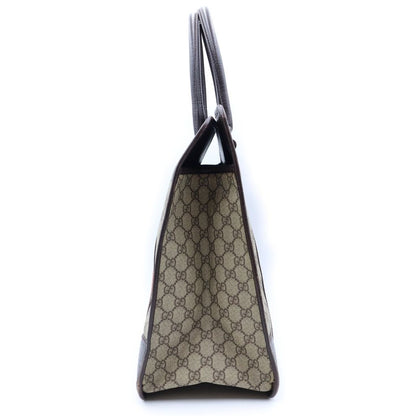 Gucci GG Supreme Sherry Line Tote Bag Brown Beige Leather — view 3