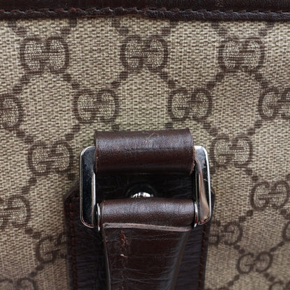 Gucci GG Supreme Sherry Line Tote Bag Brown Beige Leather — view 7