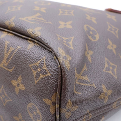 Louis Vuitton Monogram Neverfull PM Tote Bag Brown Fuchsia Leather — view 5