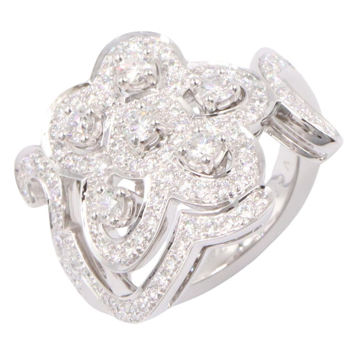 Van Cleef & Arpels Ring Dentelle Diamond 18k White Gold