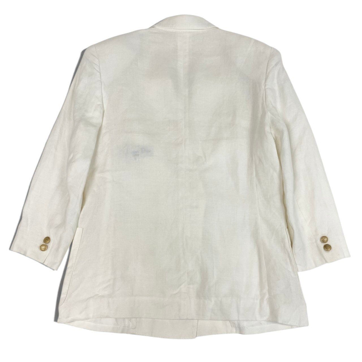 Dior Tailored Jacket Linen Emblem Patch White M — view 3