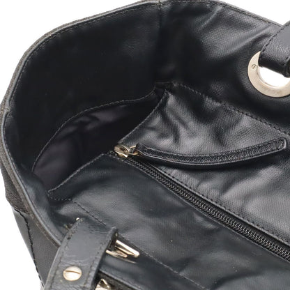 Chanel Paris Biarritz Tote MM Shoulder Bag Black Silver — view 5