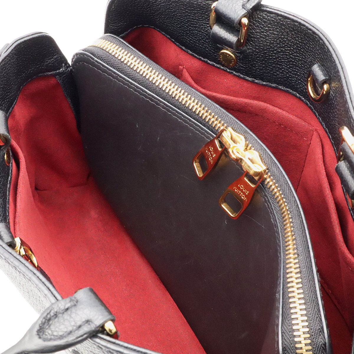 Louis Vuitton Monogram Empreinte Montaigne BB 2-Way Shoulder Bag Noir Black — view 8