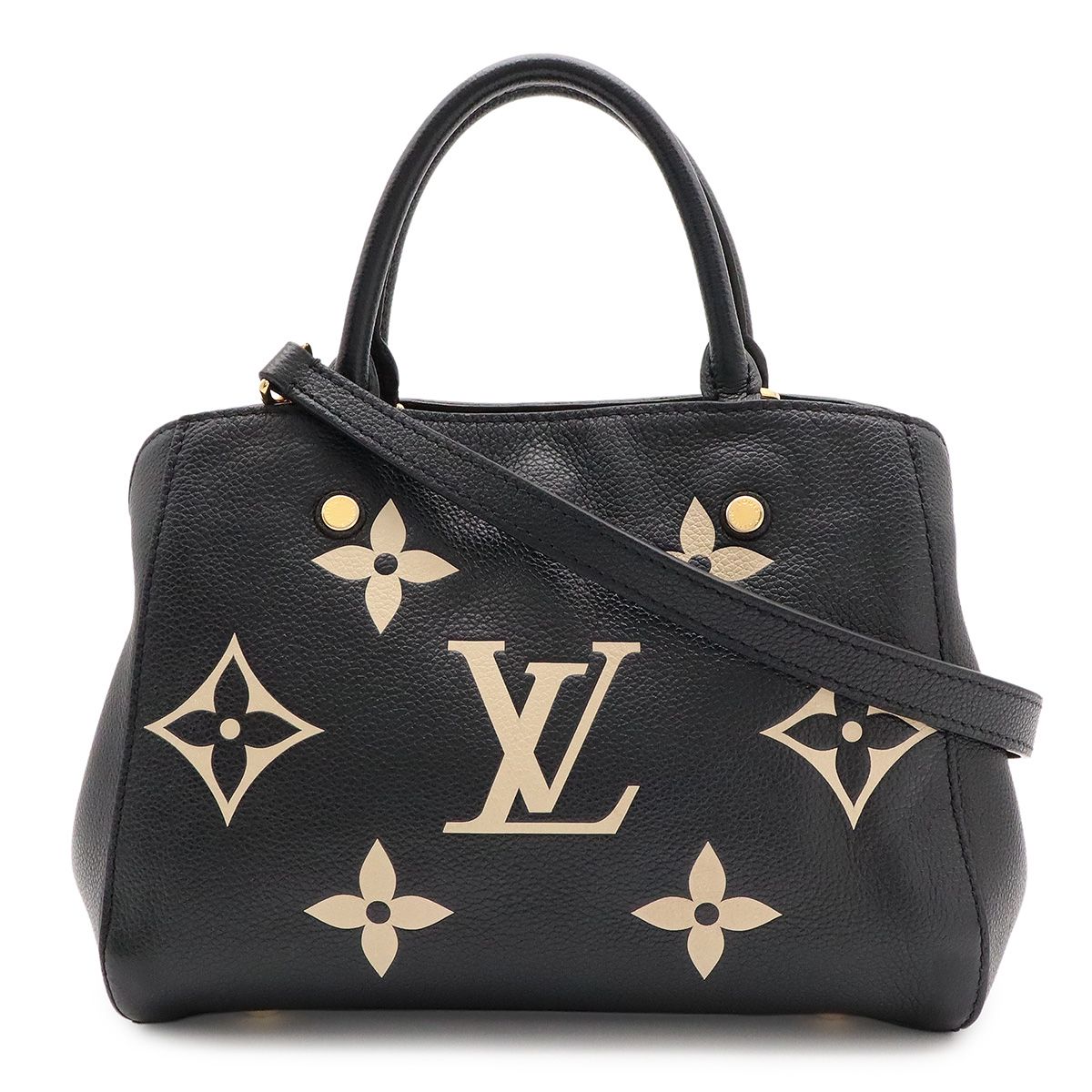Louis Vuitton Monogram Empreinte Montaigne BB 2-Way Shoulder Bag Noir Black