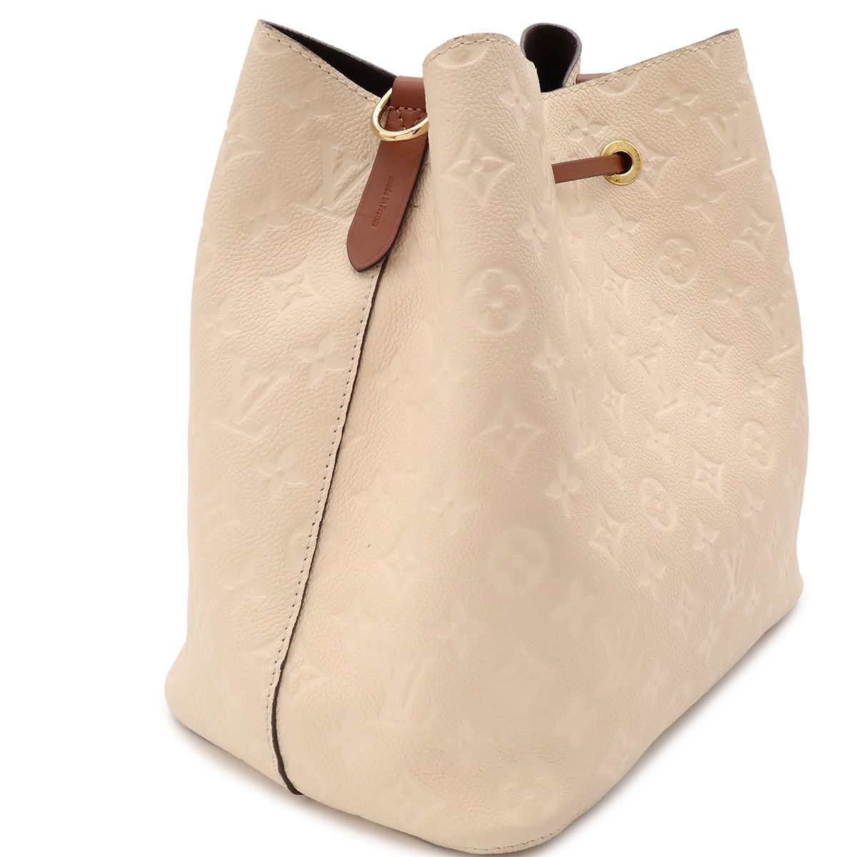 Louis Vuitton Monogram Empreinte Neo Noe Shoulder Bag 2-Way Drawstring Cream — view 7