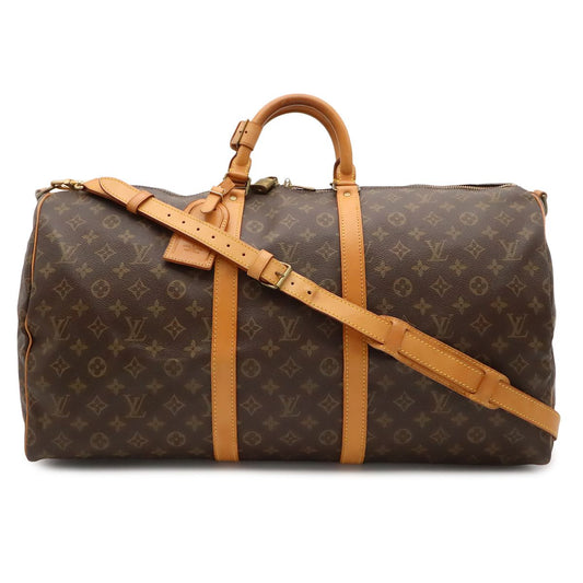 Louis Vuitton Monogram Keepall Bandouliere 55 Boston Bag Purse 2-Way