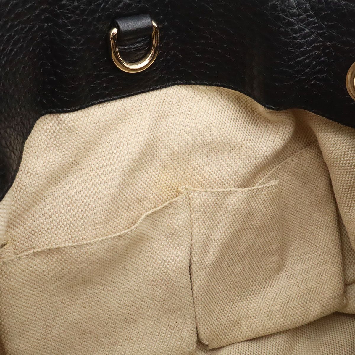 Gucci Soho Interlocking G Logo Chain Shoulder Bag Tote Tassel Charm Leather — view 6