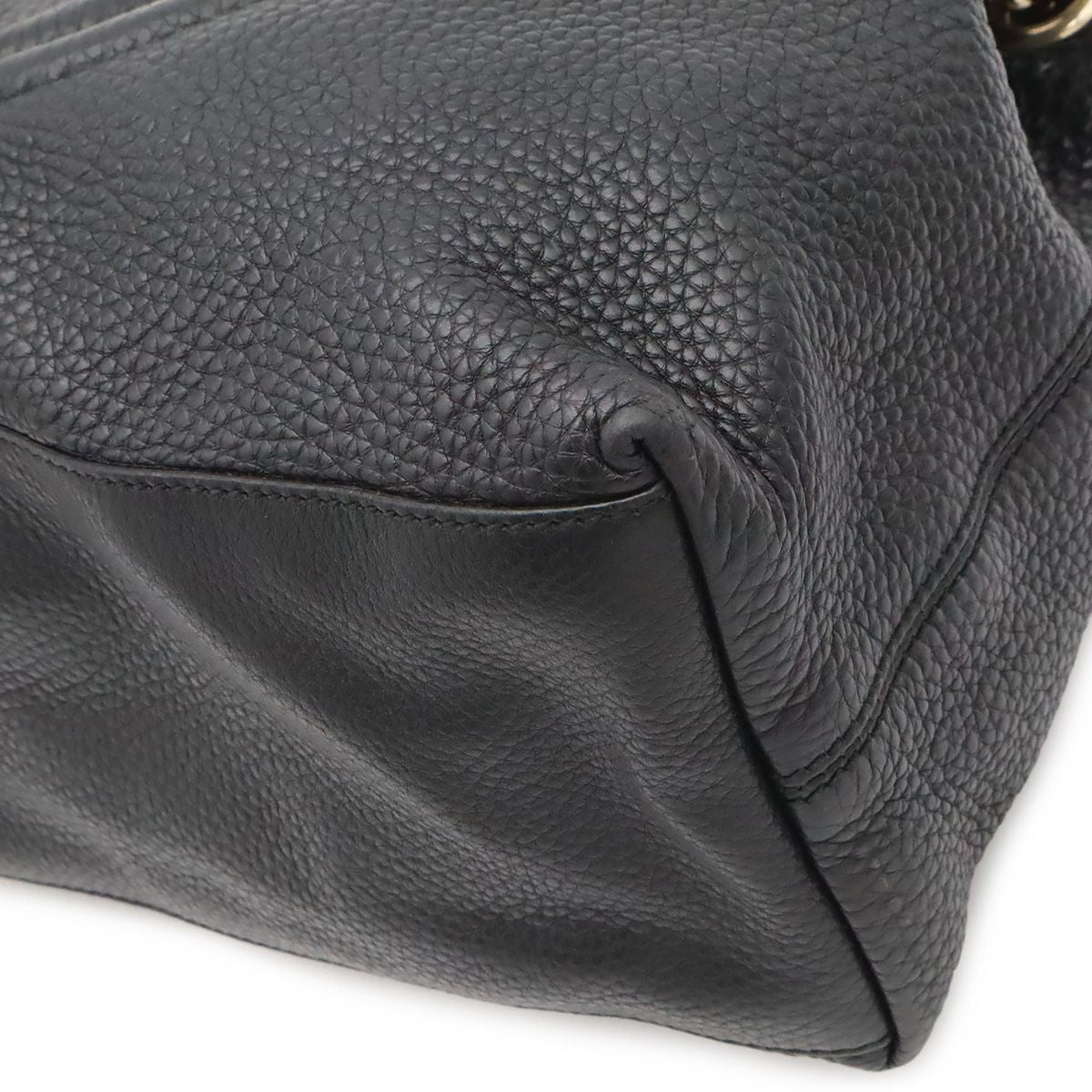 Gucci Soho Interlocking G Logo Chain Shoulder Bag Tote Tassel Charm Leather — view 3