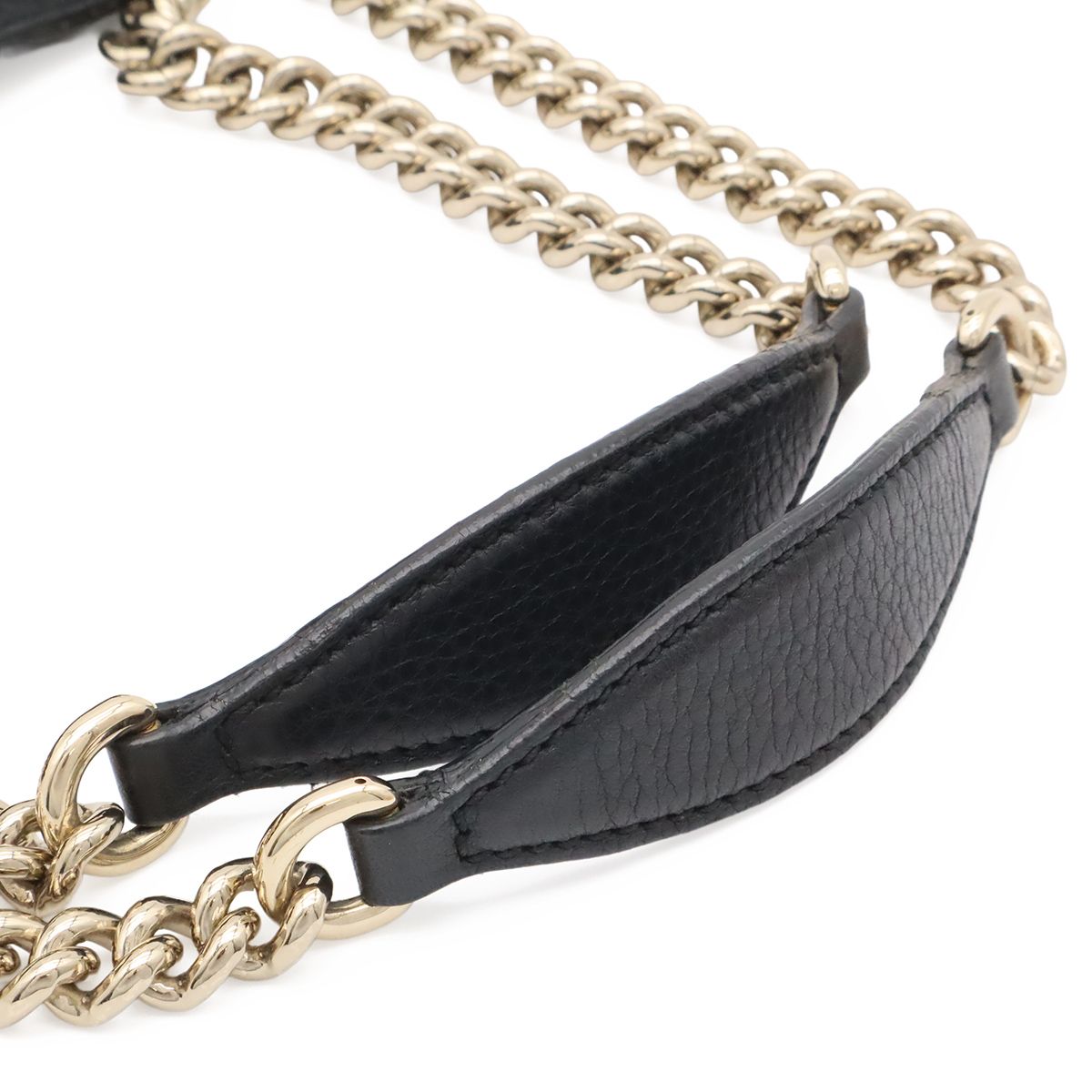 Gucci Soho Interlocking G Logo Chain Shoulder Bag Tote Tassel Charm Leather — view 4