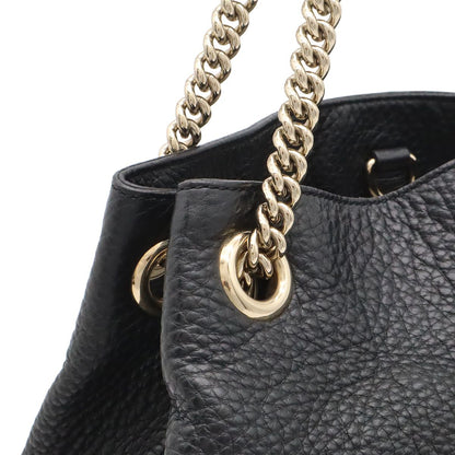 Gucci Soho Interlocking G Logo Chain Shoulder Bag Tote Tassel Charm Leather — view 7