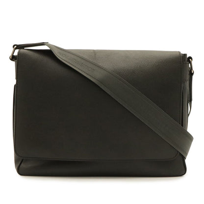 Louis Vuitton Taiga Roman MM Shoulder Bag Leather Boreal Dark Navy