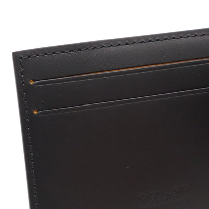 Goyard Insert Victoire Card Case Herringbone Pattern Leather Black Brown White — view 5
