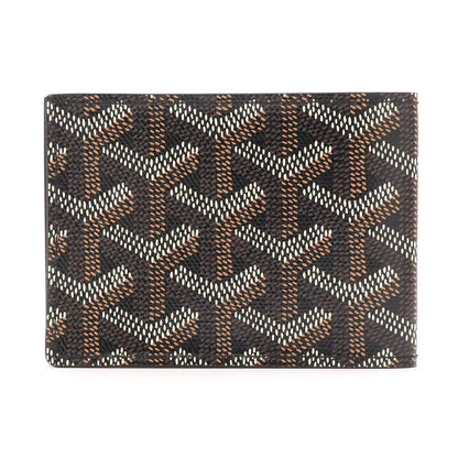 Goyard Insert Victoire Card Case Herringbone Pattern Leather Black Brown White