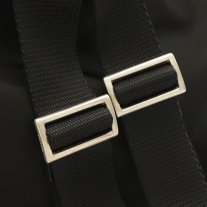 Prada Triangle Logo Backpack Nylon Leather Nero Black Silver — view 4