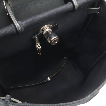Hermes Herbag a Dos PM 2-Way Backpack Toile Officier Canvas Black — view 7