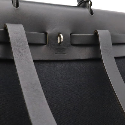 Hermes Herbag a Dos PM 2-Way Backpack Toile Officier Canvas Black — view 4
