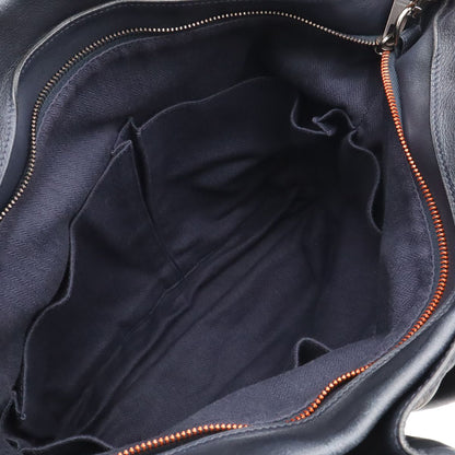 Hermes Caravan Vertical MM Tote 2-Way Shoulder Bag Crossbody Leather Dark Navy — view 6