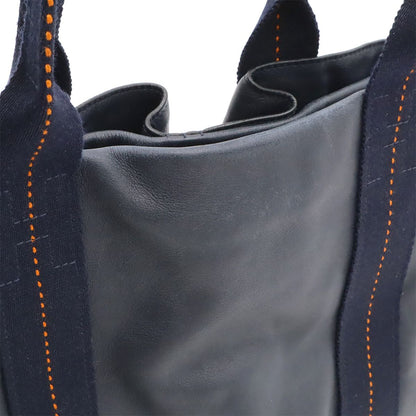 Hermes Caravan Vertical MM Tote 2-Way Shoulder Bag Crossbody Leather Dark Navy — view 8