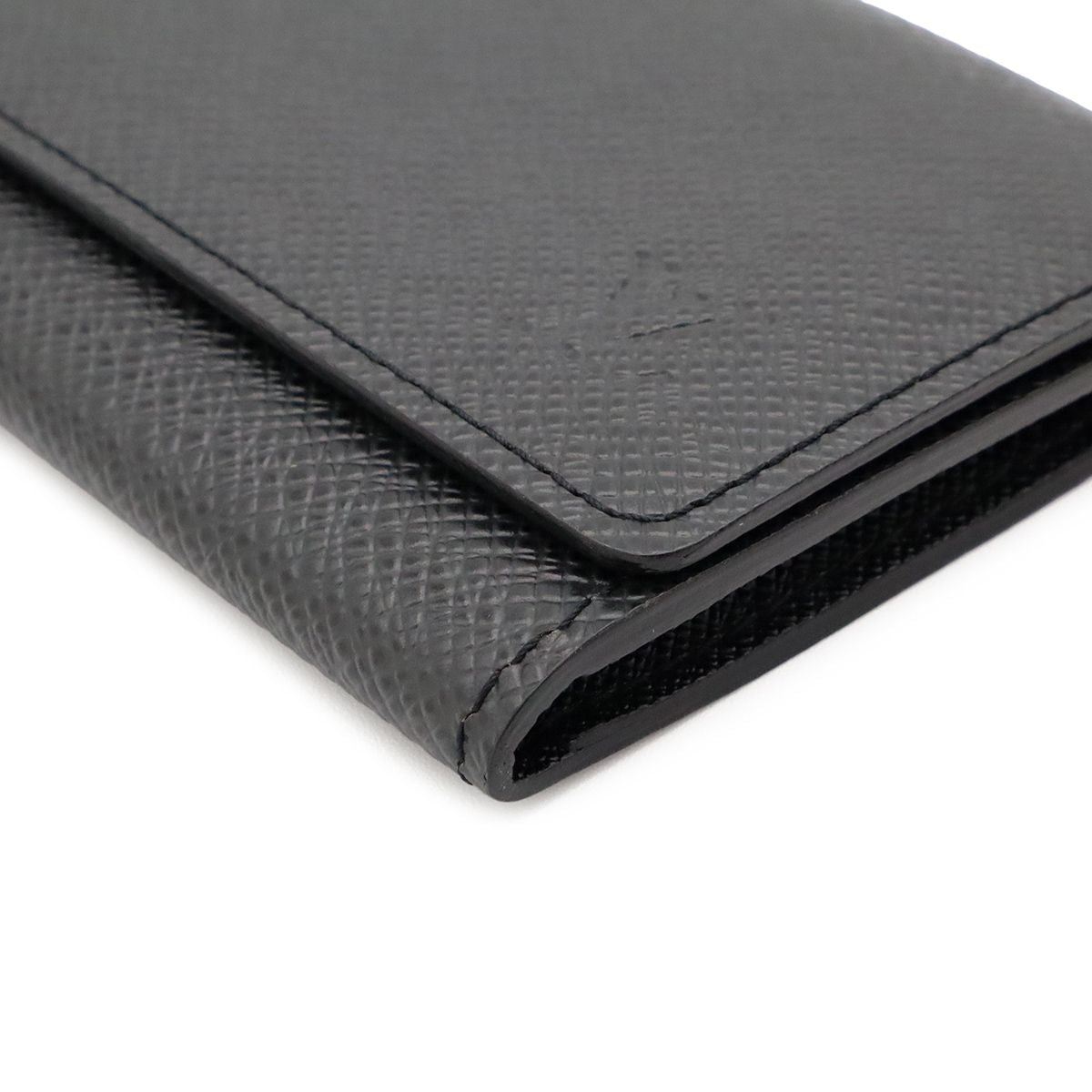 Louis Vuitton Taiga Envelope Business Card Holder Case Leather Ardoise Black — view 3