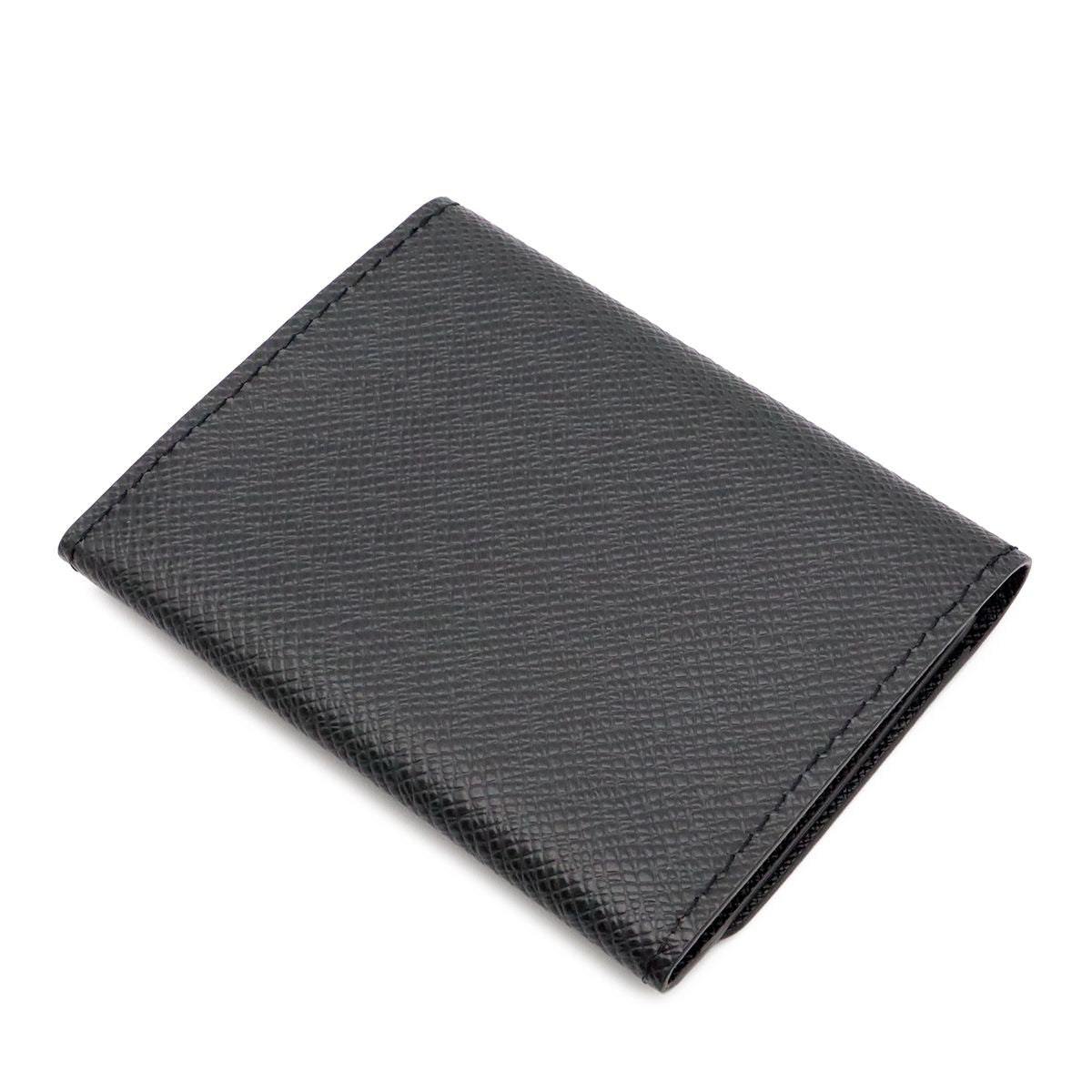 Louis Vuitton Taiga Envelope Business Card Holder Case Leather Ardoise Black — view 2