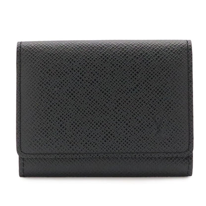 Louis Vuitton Taiga Envelope Business Card Holder Case Leather Ardoise Black