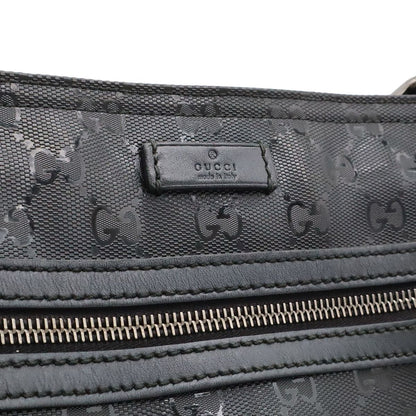 Gucci GG Supreme Shoulder Bag Crossbody Leather Black Silver — view 6
