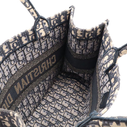 Dior Book Tote Bag Medium Oblique Canvas Navy — view 6
