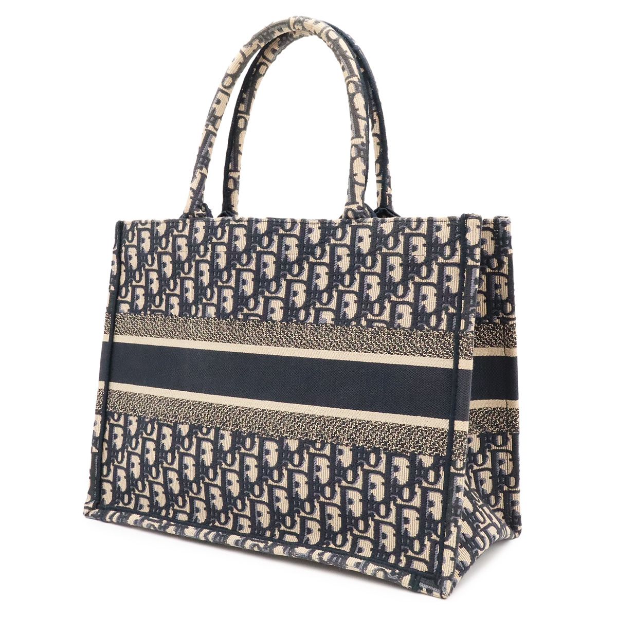 Dior Book Tote Bag Medium Oblique Canvas Navy — view 2