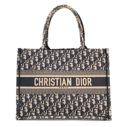 Dior Book Tote Bag Medium Oblique Canvas Navy