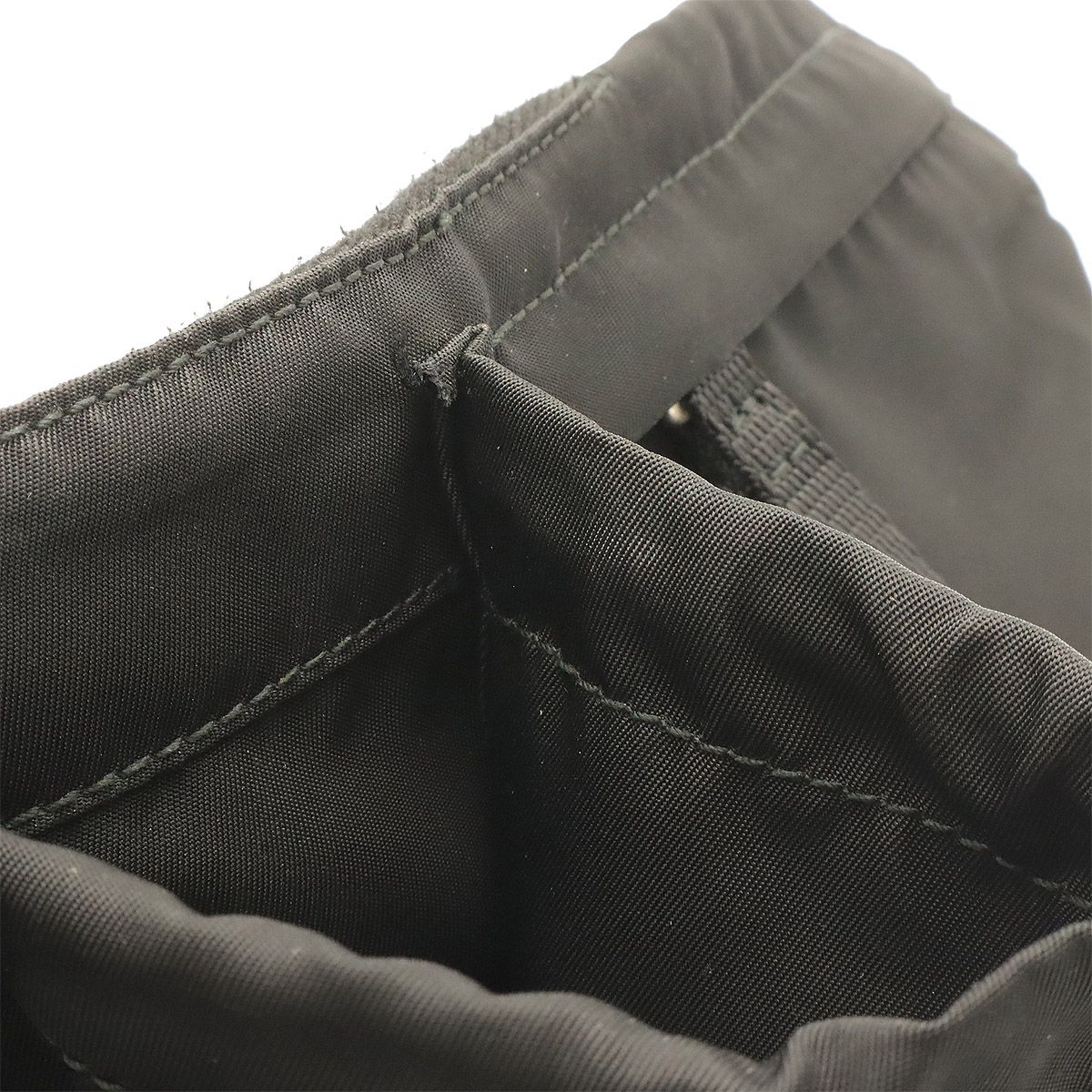Prada Triangle Logo Waist Bag Pouch Hip Nylon Nero Black Silver — view 8