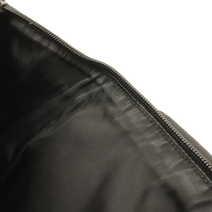 Prada Triangle Logo Waist Bag Pouch Hip Nylon Nero Black Silver — view 7