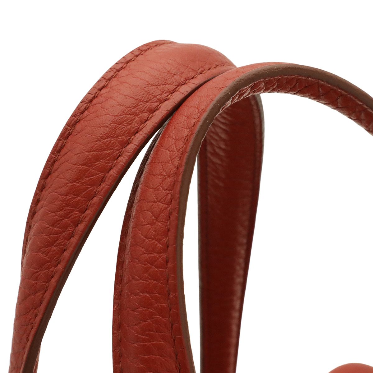 Hermes Mini Boston Bag Taurillon Clemence Red Silver — view 4