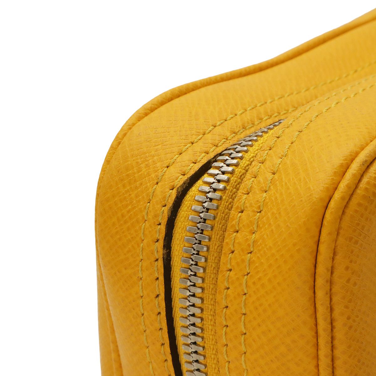 Louis Vuitton Taiga PDV Porte Documents Voyage PM Business Bag Jaune Yellow — view 4