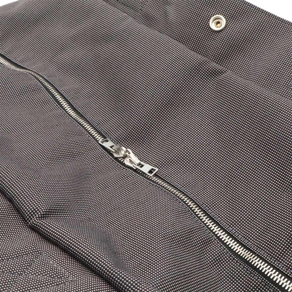 Hermes Herline Tote TGM Large Boston Bag Purse Canvas Gray Black — view 6