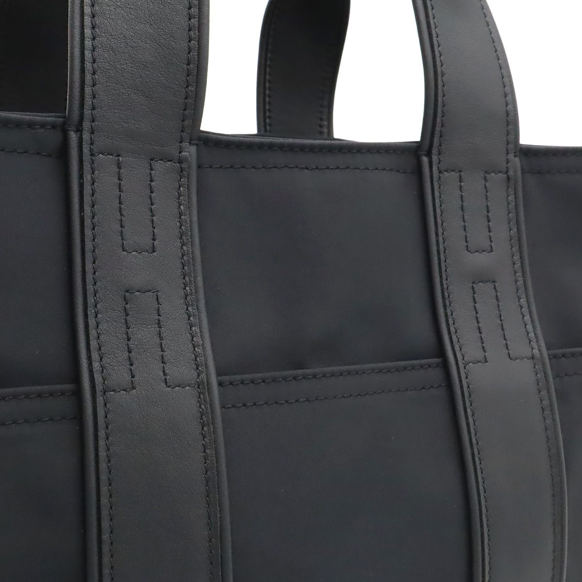 Hermes Acapulco PM Tote Bag Nylon Leather Black — view 8